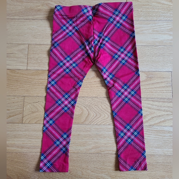 George Plaid Design Leggings, 4T, Red - Picture 3 of 6